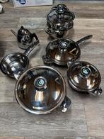 RVS Pannenset - Inductie Geschikt, Huis en Inrichting, Keuken | Potten en Pannen, Ophalen, Gebruikt, Inductieplaat, Pannenset