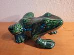 Groen keramiek kikkerbeeld beeld kikker, Ophalen of Verzenden, Zo goed als nieuw, Overige materialen, Dierenbeeld