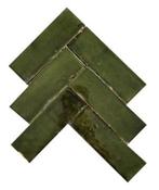 200 Gebakken Groene Tegeltjes 2 dozen Naam Bejmat kleur TC36, Ophalen, Gebruikt, Minder dan 20 cm, Minder dan 5 m²