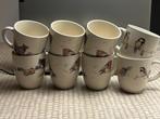 Te koop: 8 leuke KOFFIE/ THEE MOKJES met afbeelding., Nieuw, Ophalen of Verzenden, Overige stijlen, Kop(pen) en/of Schotel(s)