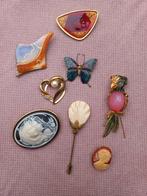 Vintage broches. Hoedenpin. Clips. Vlinder, Ophalen of Verzenden, Gebruikt, Minder dan 4 cm, Overige materialen