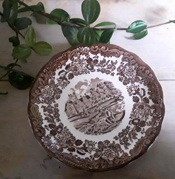 Schotel / saucer - a royal worcester - 1790 - avon scenes -  beschikbaar voor biedingen