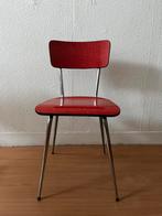 Retro stoel rood, Huis en Inrichting, Stoelen, Zo goed als nieuw, Eén, Metaal, Rood
