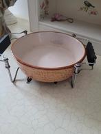 Zeer oude ovenschaal met antieke houder, Heikant 21 Kaatsheuvel, Belle Vieille Brocante, Ophalen of Verzenden, Zo goed als nieuw
