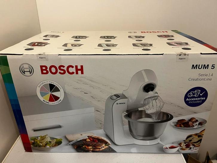 Bosch Mum5 keukenmachine incl gehaktmolen, blender, slicer., Witgoed en Apparatuur, Keukenmixers, Zo goed als nieuw, 4 liter of meer
