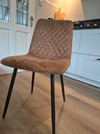 Eetkamerstoel - 1 stuk, Ophalen, Gebruikt, Bruin, Metaal