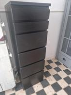 Malm hoge ladekast, Huis en Inrichting, Kasten | Ladekasten, Ophalen, Minder dan 50 cm, 5 laden of meer, Zo goed als nieuw