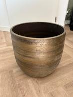 Plantenpot (goud-achtig), Tuin en Terras, Bloempotten, Ophalen, Zo goed als nieuw, Rond, Kunststof