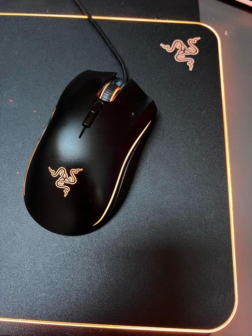 Razer Mamba Elite & Razer FireFly V2 Gaming Mouse Mat, Computers en Software, Muizen, Zo goed als nieuw, Muis, Rechtshandig, Bedraad