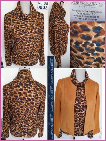 ROBERTO SARTO bruin-beige top maat M nieuw beschikbaar voor biedingen