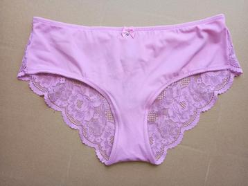 Roze/lila slip / hipster met kant After Eden XL beschikbaar voor biedingen