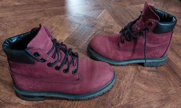 Timberland boots maat 36 donkerrood bordeaux rood beschikbaar voor biedingen