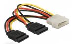 Molex (m) - 2x SATA (v) splitter - 0,15 meter, Overige soorten, Overige typen, Twee personen