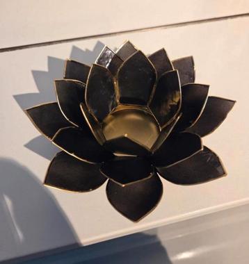 Donkergrijze Lotus Waxinelichthouder - Nieuw! beschikbaar voor biedingen