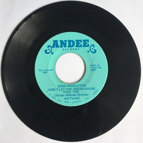 Gene Middleton – Don't Let The Green Grass Fool You / No One, Cd's en Dvd's, Vinyl Singles, Gebruikt, Single, R&B en Soul, 7 inch