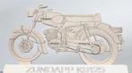 Thema Silhouet met een Zundapp KA125 motor, Ophalen of Verzenden, Nieuw, Wandklok