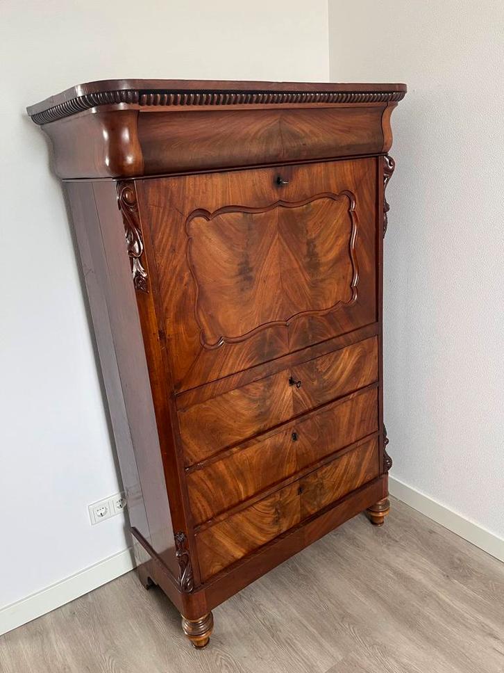 Antiek secretaire bureau, Huis en Inrichting, Kasten | Dressoirs, Gebruikt, 50 tot 100 cm, 25 tot 50 cm, Met lade(s), Kersenhout
