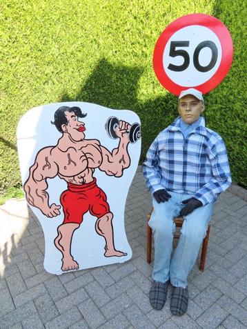 50 verjaardag Abraham gespierd en atletisch, set 3 deel. beschikbaar voor biedingen