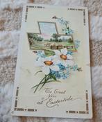 Antieke Engelse Paaskaart met reliëf, Verzamelen, Ansichtkaarten | Themakaarten, Verzenden, Voor 1920, Gelopen, Feest(dag)