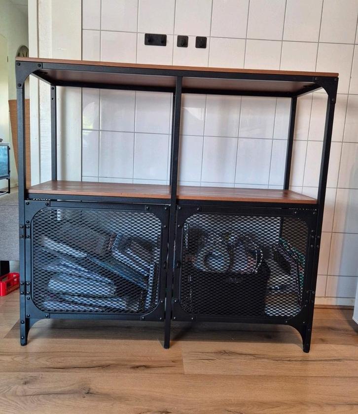 Ikea Fjällbo stellingkast, zwart, 100x95cm, Huis en Inrichting, Kasten | Stellingkasten, Zo goed als nieuw, Ophalen