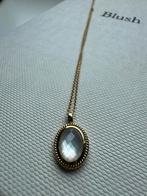 Ketting met hanger parelmoer, Met strass, Ophalen of Verzenden, Zo goed als nieuw, Goud