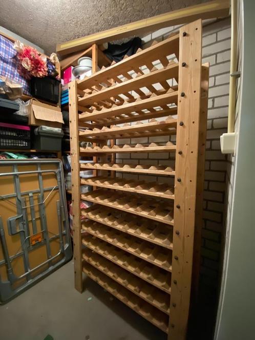 Houten wijnrek, Huis en Inrichting, Woonaccessoires | Wijnrekken, Zo goed als nieuw, 75 cm of meer, Hout, 25 flessen of meer, Ophalen