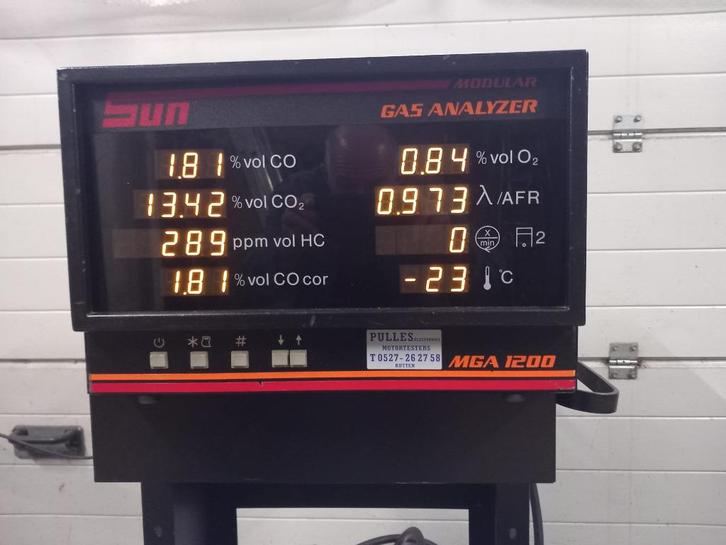 Sun MGA1200 viergastester co-meter niet APK, Auto diversen, Autogereedschap, Gebruikt, Ophalen