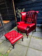 Chesterfield 🇬🇧 springvale oxblood red ,kingchair jaren 80, Huis en Inrichting, Ophalen, Gebruikt, Mancave,retro,industrieel,klassiek