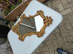 schitterende goudkleurige vintage spiegel, Ophalen of Verzenden, Minder dan 50 cm, Minder dan 100 cm