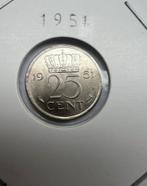 Nederland. Juliana. 25 Cent 1951. Sch. 1136-5, Postzegels en Munten, Ophalen of Verzenden, Koningin Juliana, 25 cent