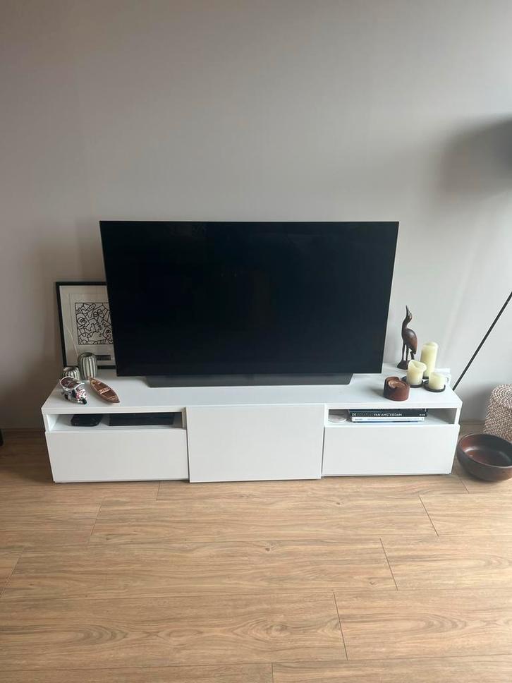 IKEA Besta TV Meubel - Wit - Zeer Goede Staat, Huis en Inrichting, Kasten | Televisiemeubels, Zo goed als nieuw, Minder dan 100 cm