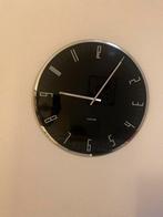 Karlsson Wandklok zwart met zilver, Ophalen, Gebruikt, Analoog
