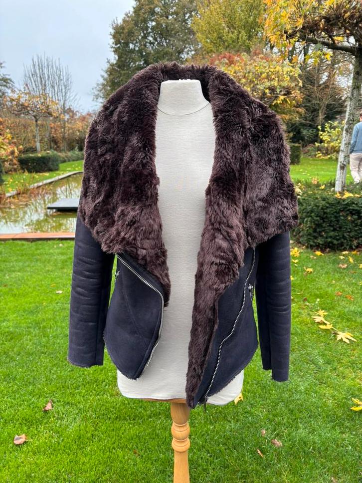 Goosecraft biker najaarsjas fake fur izgs maat 40, Kleding | Dames, Jassen | Winter, Zo goed als nieuw, Maat 38/40 (M), Blauw