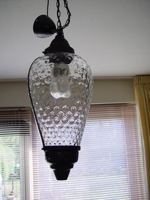 venetiaanse stijl hanglamp, heel keurig en gaaf, Huis en Inrichting, Lampen | Hanglampen, Gebruikt, 75 cm of meer, Glas, Metaal