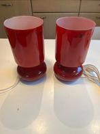 Twee bordeauxrode Ikea Lykta lampjes, Huis en Inrichting, Lampen | Tafellampen, Ophalen of Verzenden, Minder dan 50 cm, Retro