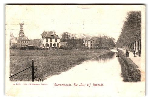 De Bilt bij Utrecht, Sterrewacht. Nauta? A1488, Verzamelen, Ansichtkaarten | Nederland, Gelopen, Utrecht, Voor 1920, Verzenden