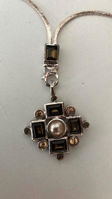 Dyrbern Kern vintage ketting amber kruis lengte 26cm beschikbaar voor biedingen