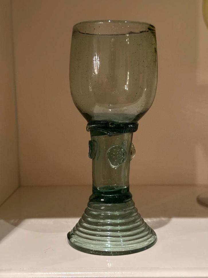 Antieke 18de eeuwse  Roemer groen wijnglas glas, Antiek en Kunst, Antiek | Glas en Kristal, Ophalen of Verzenden