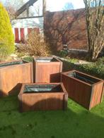 verrijdbare hardhouten bankirai  bloembakken, Tuin en Terras, Ophalen, Nieuw, Tuin, 60 cm of meer