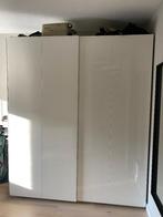 Ikea PAX kast hoogglans wit met schuifdeuren, Huis en Inrichting, Kasten | Kledingkasten, Ophalen, Kunststof, Gebruikt, 200 cm of meer