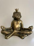 Kikker kroontje goud yoga meditatie beeld vijver zwembad, Tuin en Terras, Tuinbeelden, Ophalen, Nieuw, Kunststof, Dierenbeeld