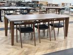 Walnoten tafel inclusief zes Artisan Neva stoelen, Huis en Inrichting, Tafels | Eettafels, Ophalen, Overige materialen, 50 tot 100 cm