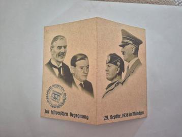 Vouwkaart München 1938 – Conferentie van vier leiders beschikbaar voor biedingen