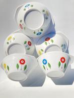 5 California jaren 70 soepkommen vintage design bloemmotief, Huis en Inrichting, Keuken | Servies, N, N, Ophalen of Verzenden