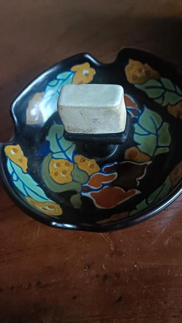 Asbak met Luciferhouder - Platte Stijl beschikbaar voor biedingen