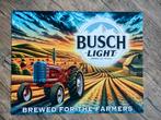 Busch Light bier for farmers reclamebord USA, Verzamelen, Biermerken, Ophalen of Verzenden, Nieuw, Reclamebord, Plaat of Schild