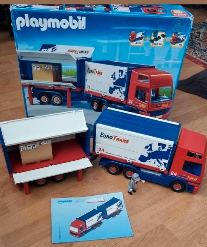 Playmobil 4323 Vrachtwagen met Aanhanger - Collectors Item!, Kinderen en Baby's, Speelgoed | Playmobil, Zo goed als nieuw, Ophalen of Verzenden