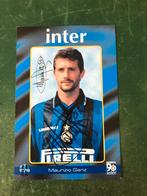 Gesigneerde spelerskaart Maurizio Ganz Inter Milaan, Ophalen of Verzenden, Zo goed als nieuw, Spelerskaart