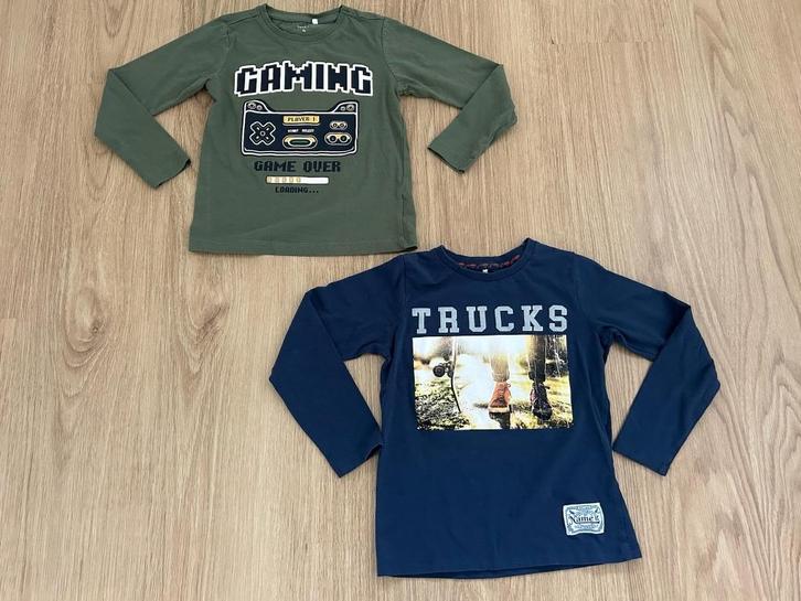 2 Mooie Longsleeves, Mt. 116, Stoer en Comfortabel., Kinderen en Baby's, Kinderkleding | Maat 116, Zo goed als nieuw, Jongen, Shirt of Longsleeve