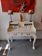 Zeer mooie witte brocante bureau, Ophalen, Zo goed als nieuw